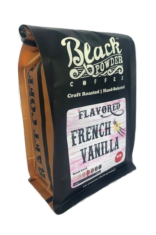 Black Powder Coffee Flavored - French Vanilla - Whole Bean