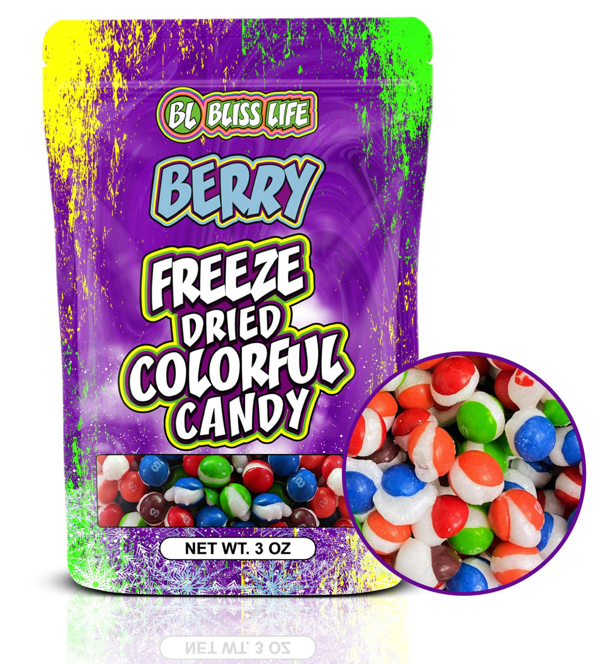 Bliss Life Freeze Dried Colorful Candy - Berry, pouches