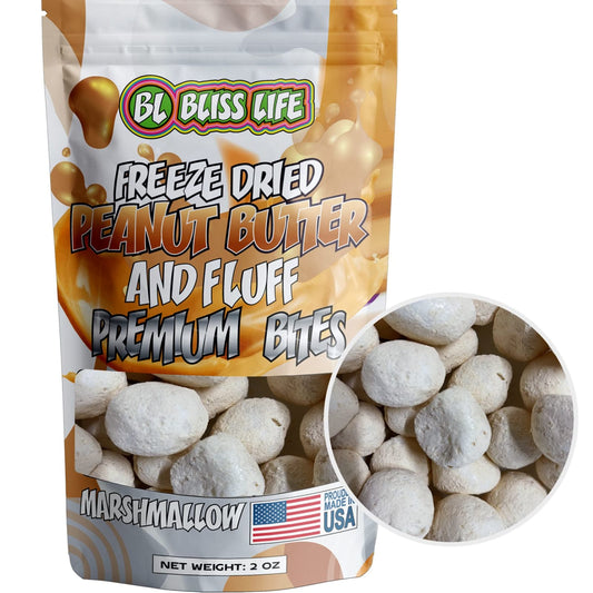 Bliss Life PB&J Premium Bites - Premium Freeze Dried PB&J Candy - PB& Fluff