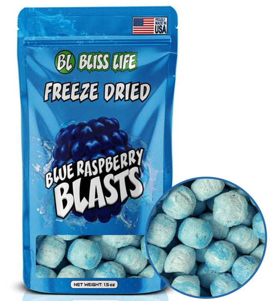 Bliss Life Freeze Dried Candy Blasts - Melt in your Mouth like Cotton Candy - Blu