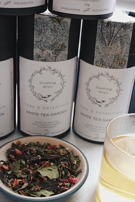 blushing wren White Tea Garden - 100g Canister