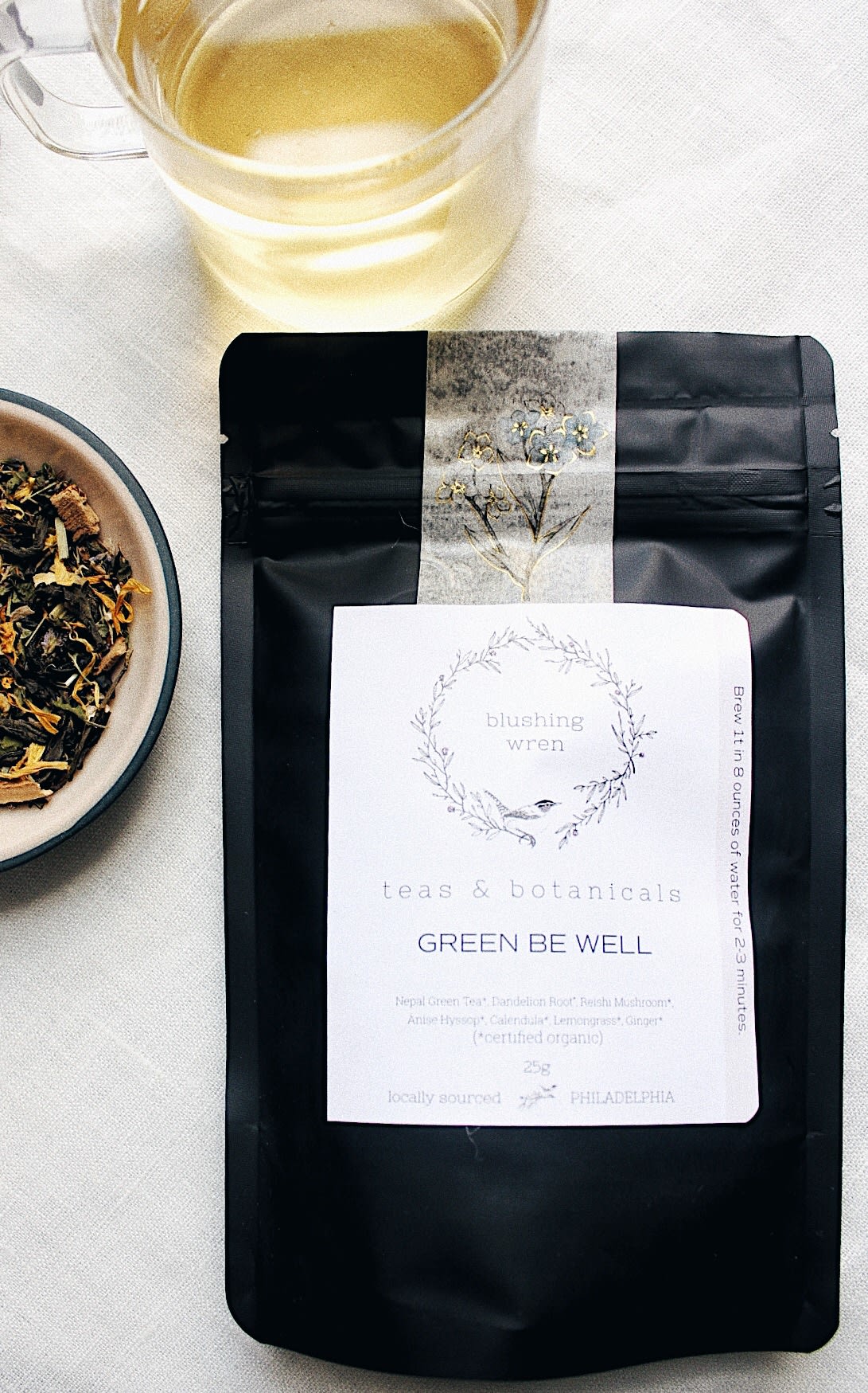 blushing wren Green Be Well - 50g Pouch
