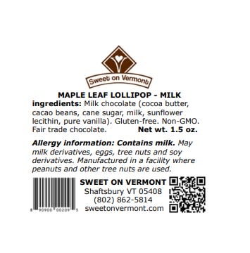 Maple Leaf Lollipops LEAFPOPMW