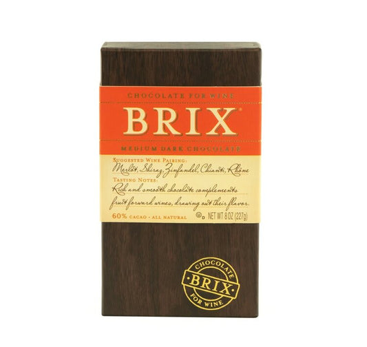 Brix Chocolate Brix Bars - Medium Dark Chocolate Bar 8oz