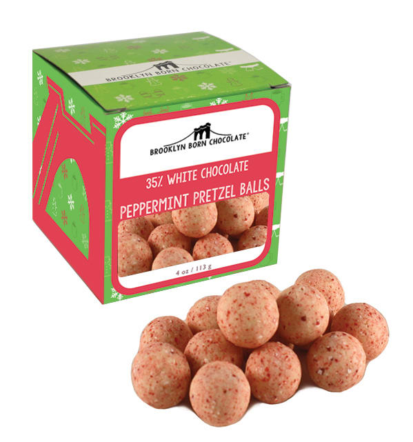 Brooklyn Born Chocolate Cube - Peppermint Pretzel Balls