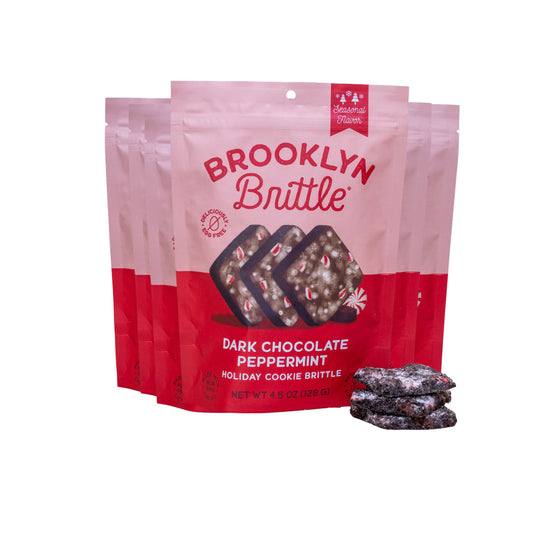 Brooklyn Brittle Dark Chocolate Peppermint Italian Cookie Brittle - 4.5oz Pouch, Dark C