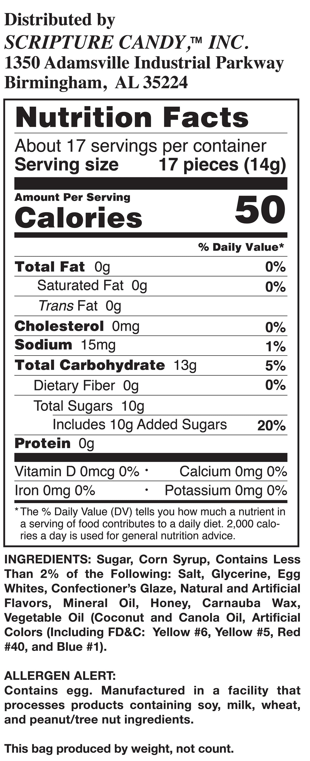 Scripture Candy, Jesus Harvest Seeds Candy Corn Bag, 17 Pieces 641520010379