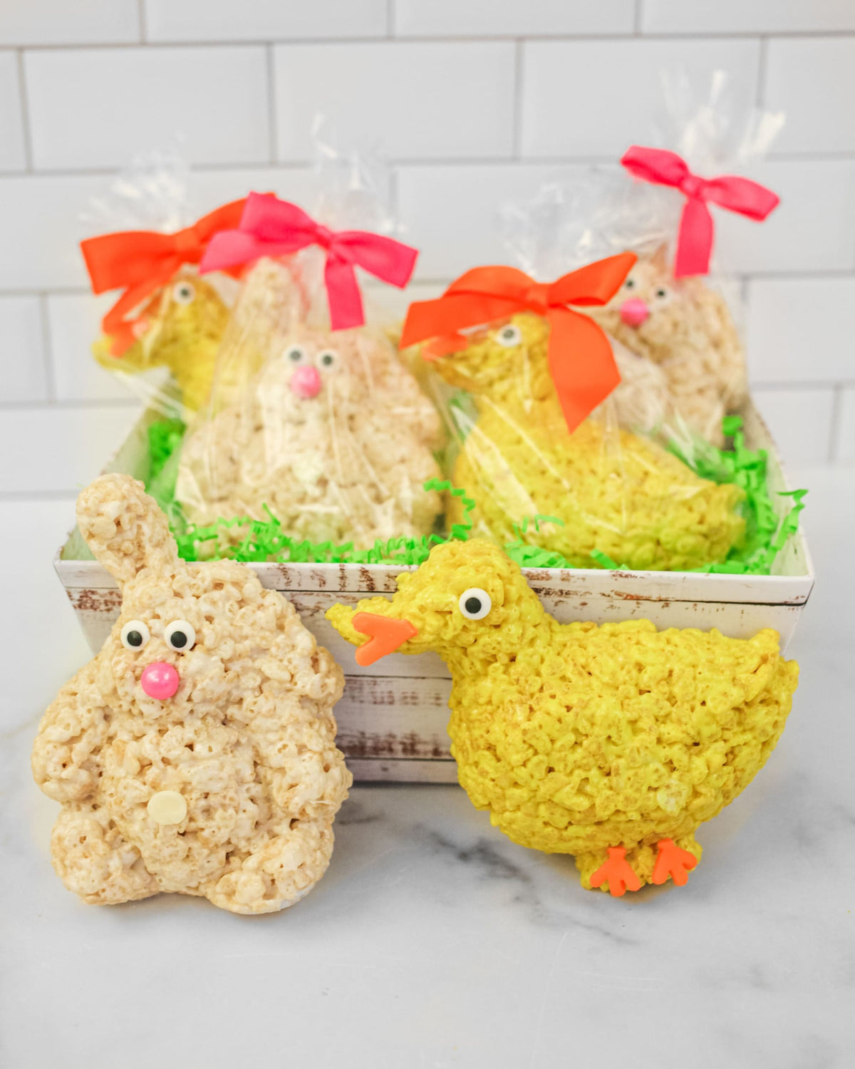 Easter Bunny and Chick Rice Crispie Treats