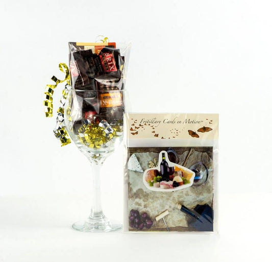 Chandelier Cards Wine Lover's Celebration Glass Gift Set