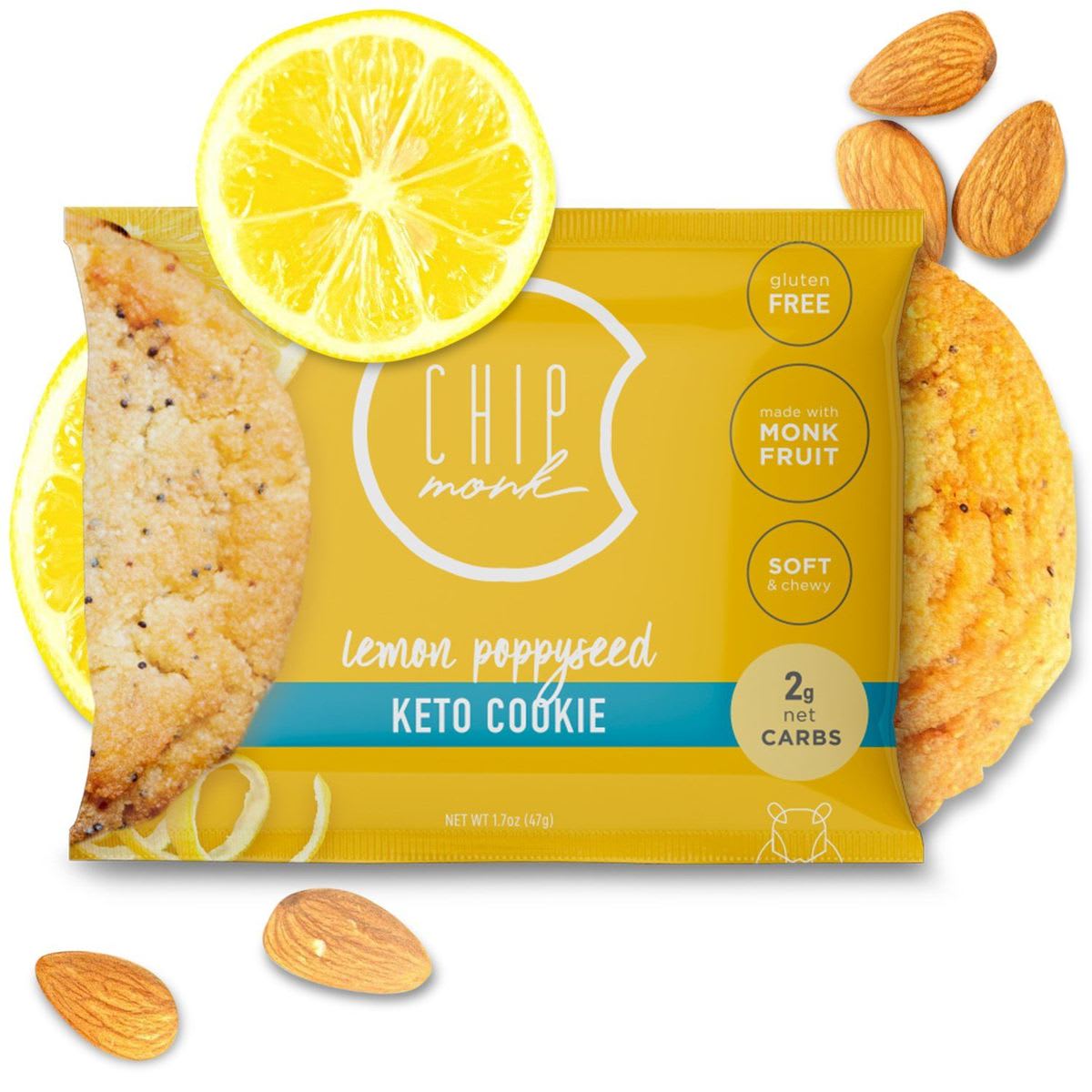 ChipMonk Baking Keto Cookies - Lemon Poppyseed
