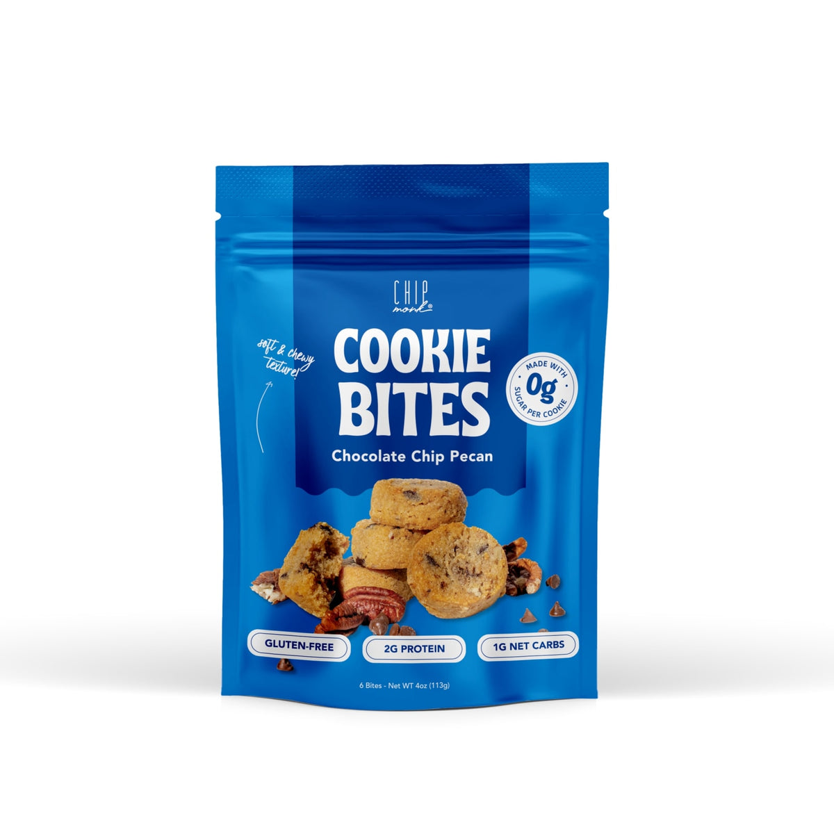 ChipMonk Baking 4oz Keto Cookie Bites - Chocolate Chip Pecan