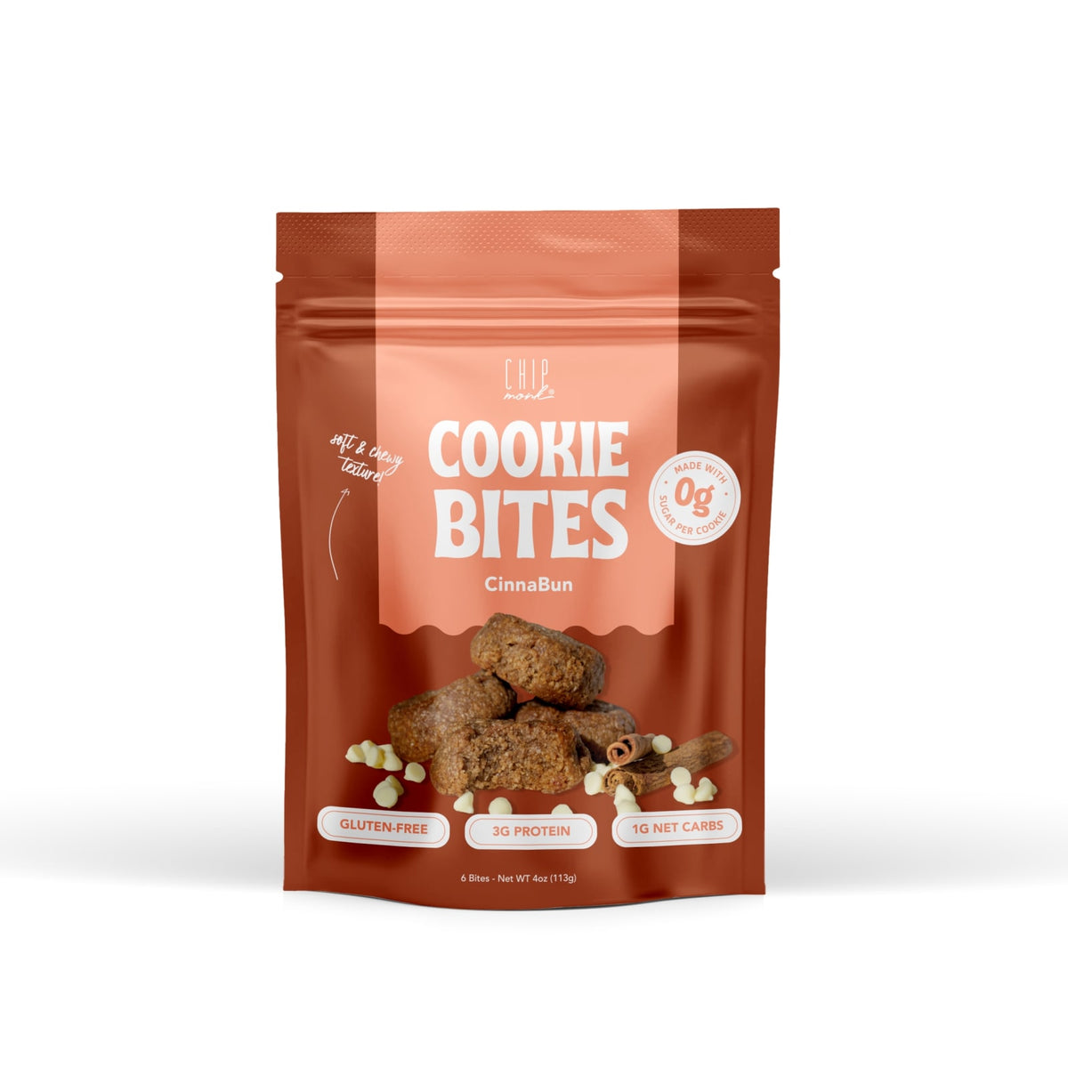 ChipMonk Baking 4oz Keto Cookie Bites - Cinnabun