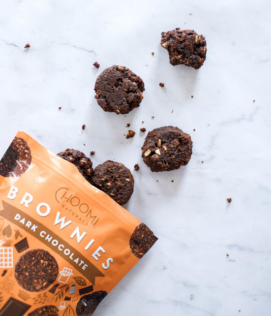 Choomi Naturals Chocolate Brownie Bites with Chopped Pumpkin Seeds