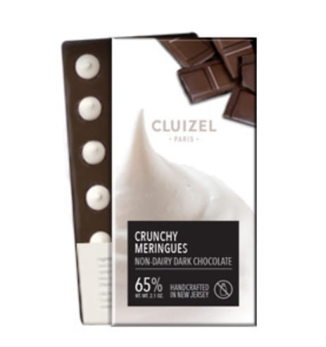 Cluizel Chocolatier Crunchy Meringue Non-Dairy Dark Chocolate Bar