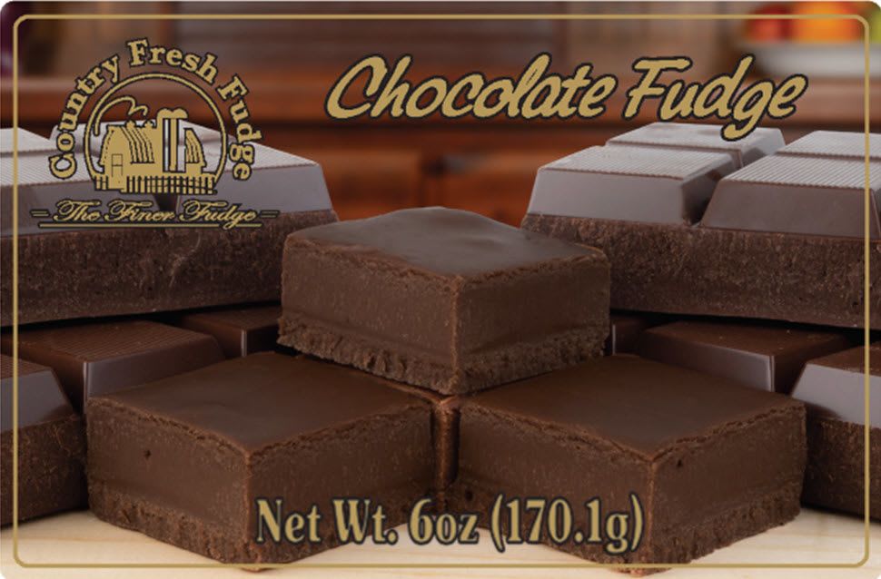 Country Fresh Food & Confections Country Fresh Fudge - 6oz Tray - Chocolate