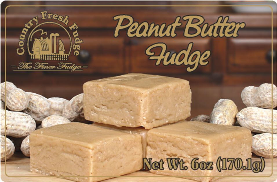 Country Fresh Food & Confections Country Fresh Fudge - 6oz Tray - Peanut Butter