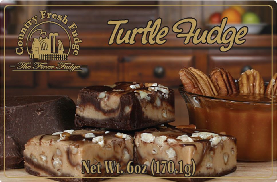 Country Fresh Food & Confections Country Fresh Fudge - 6oz Tray - Turtle Pecan