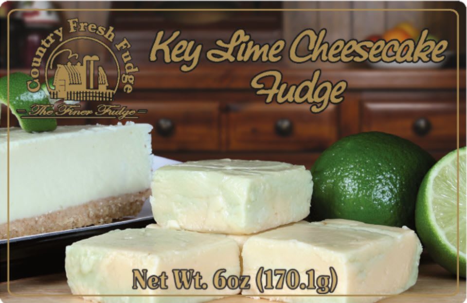 Country Fresh Food & Confections Country Fresh Fudge - 6oz Tray - Key Lime Cheesecake