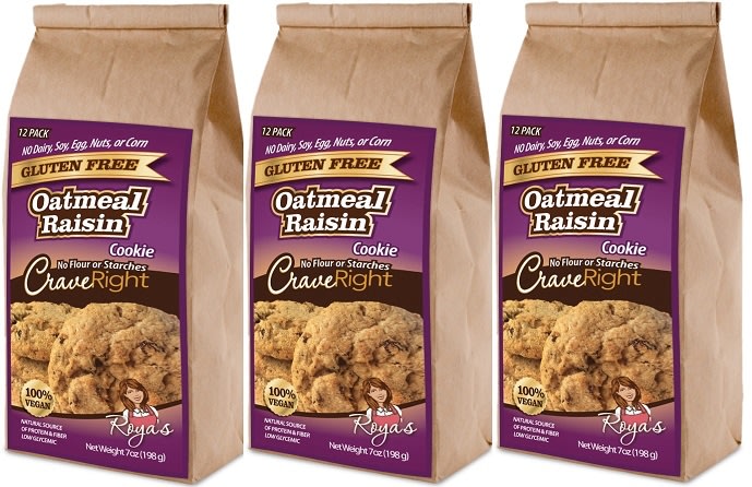CraveRight Oatmeal Raisin Cookies - 7oz