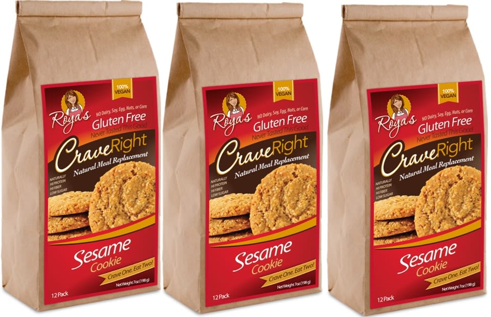 CraveRight Sesame Crunch Cookies - 7oz