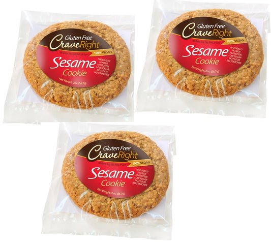 CraveRight Single Jumbo Cookies - Sesame Crunch