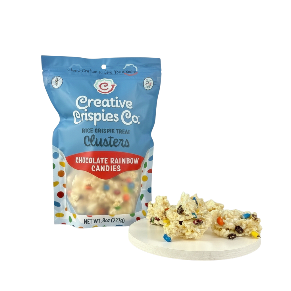Creative Crispies Co Rainbow Mini Chocolate Candy Crispie Clusters - 8oz