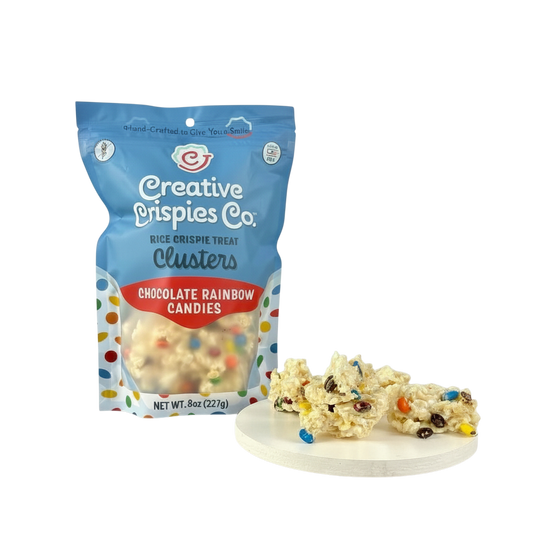 Creative Crispies Co Rainbow Mini Chocolate Candy Crispie Clusters - 8oz