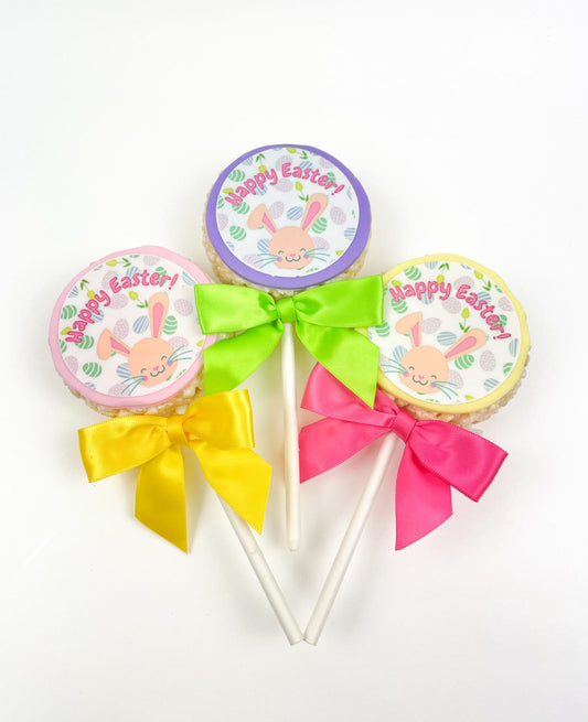 Creative Crispies Co Easter Message Rice Crispie Treats on Stix