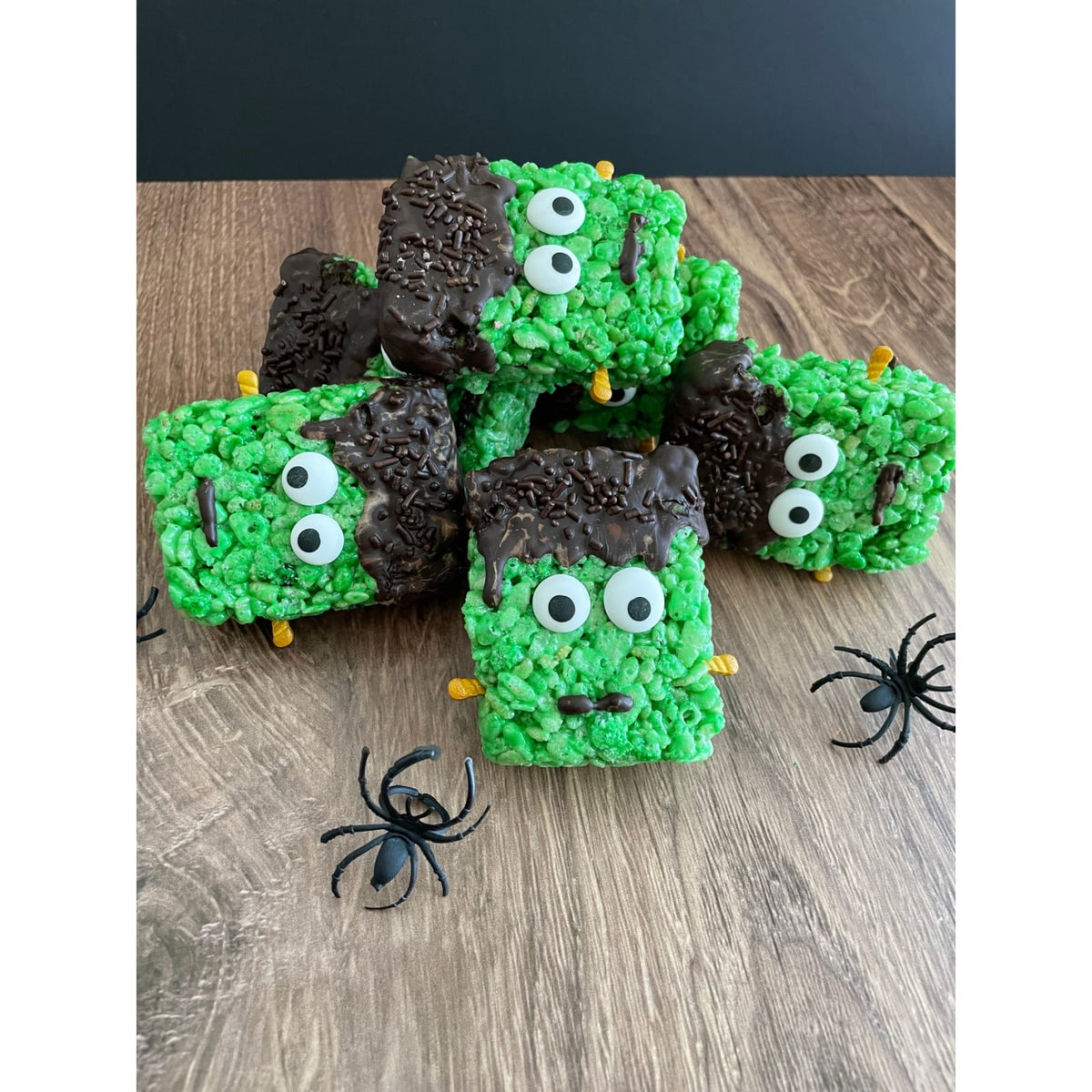 Creative Crispies Co Halloween Frankenstein Rice Crispie Treats