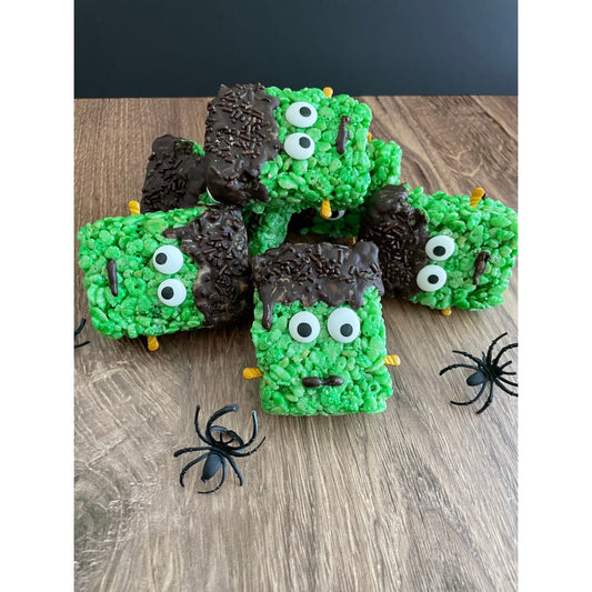 Creative Crispies Co Halloween Frankenstein Rice Crispie Treats