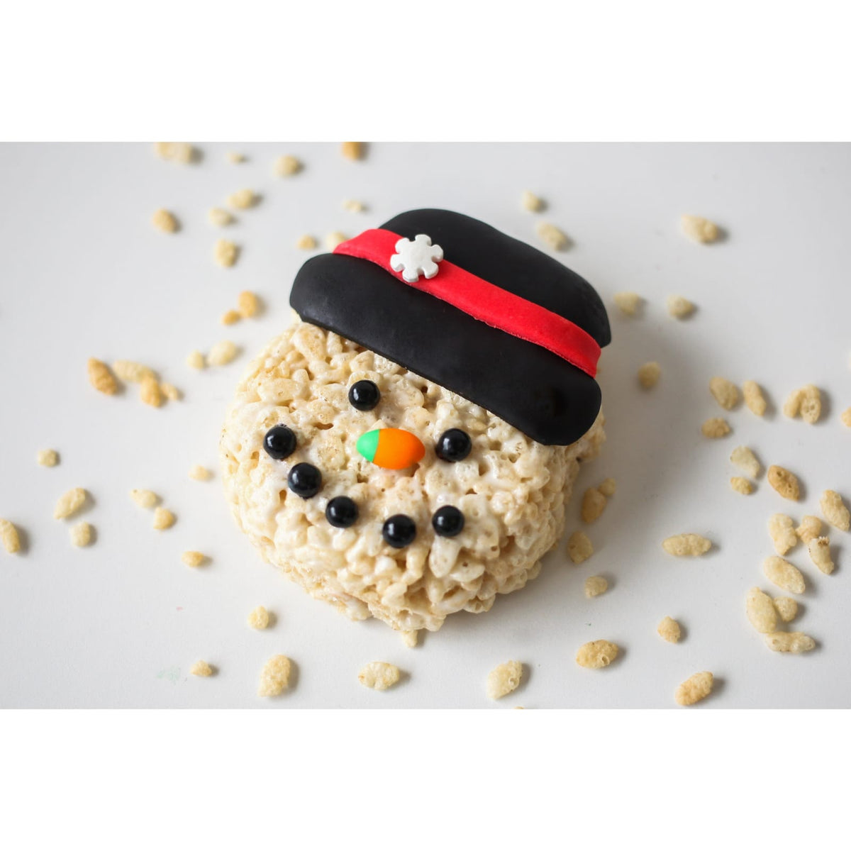 Creative Crispies Co Winter Rice Crispie Treats - Snowman Face