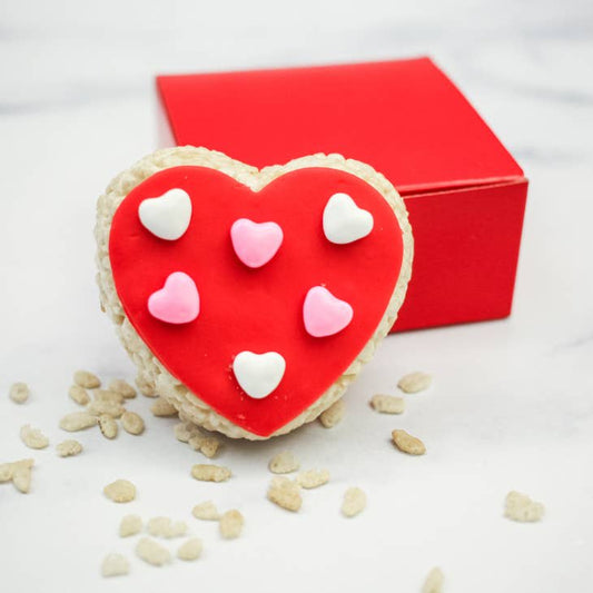 Creative Crispies Co Valentine's Day Heart with Candies Rice Crispie Treats
