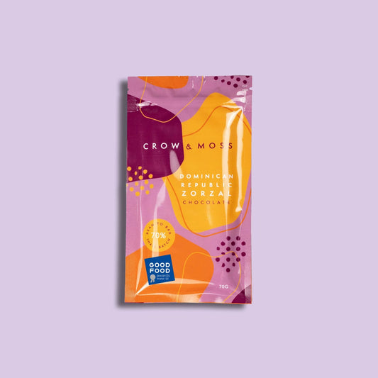 Crow & Moss Chocolate Dominican Republic Zorzal 70% Chocolate Bar