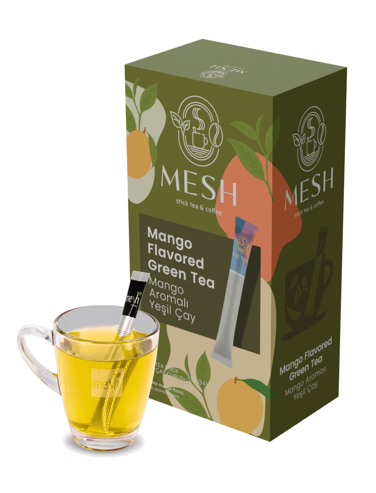 Cup Sticks Green Tea Mango Mesh Sticks (16 Servings)