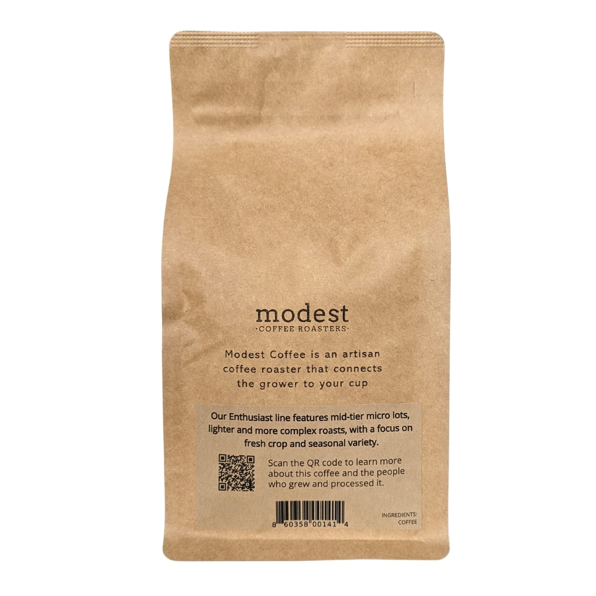 Modest Coffee Roasters Single-Origin Coffee 12ENT