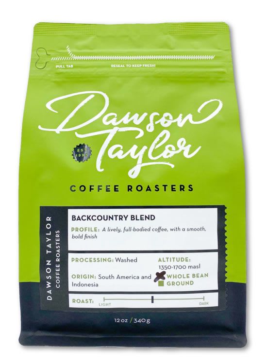 Dawson Taylor Coffee Roasters Signature Blends and Roasts - Backcountry Blend
