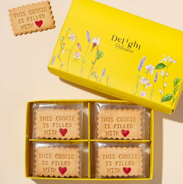 Delight Patisserie DeLight Patisserie Shortbread Cookies - "Filled With Love" - 16 Cookie