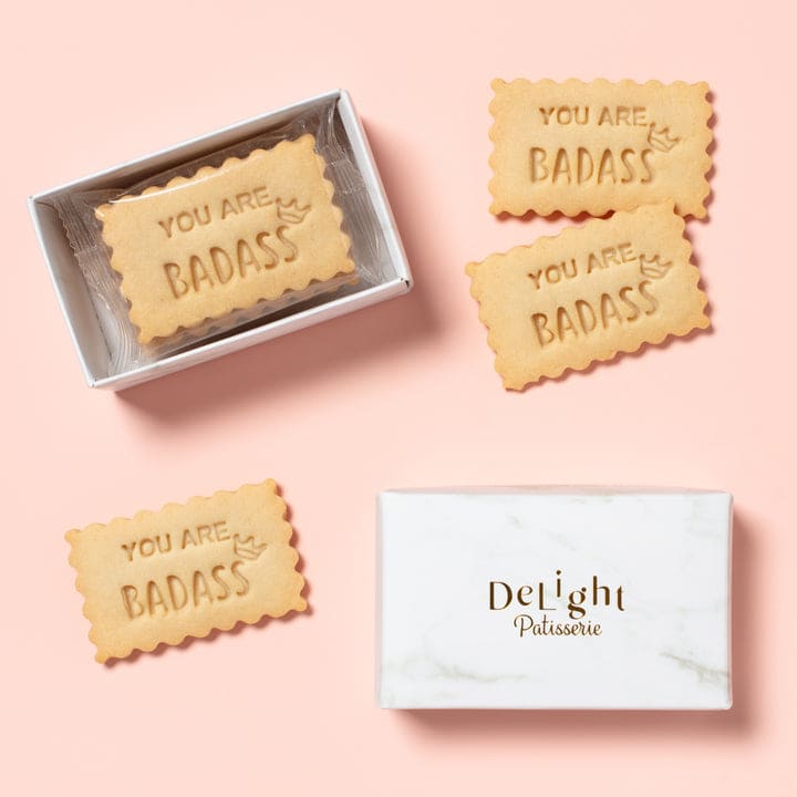 Delight Patisserie You Are Badass Mini Cookie Box, 4 cookies