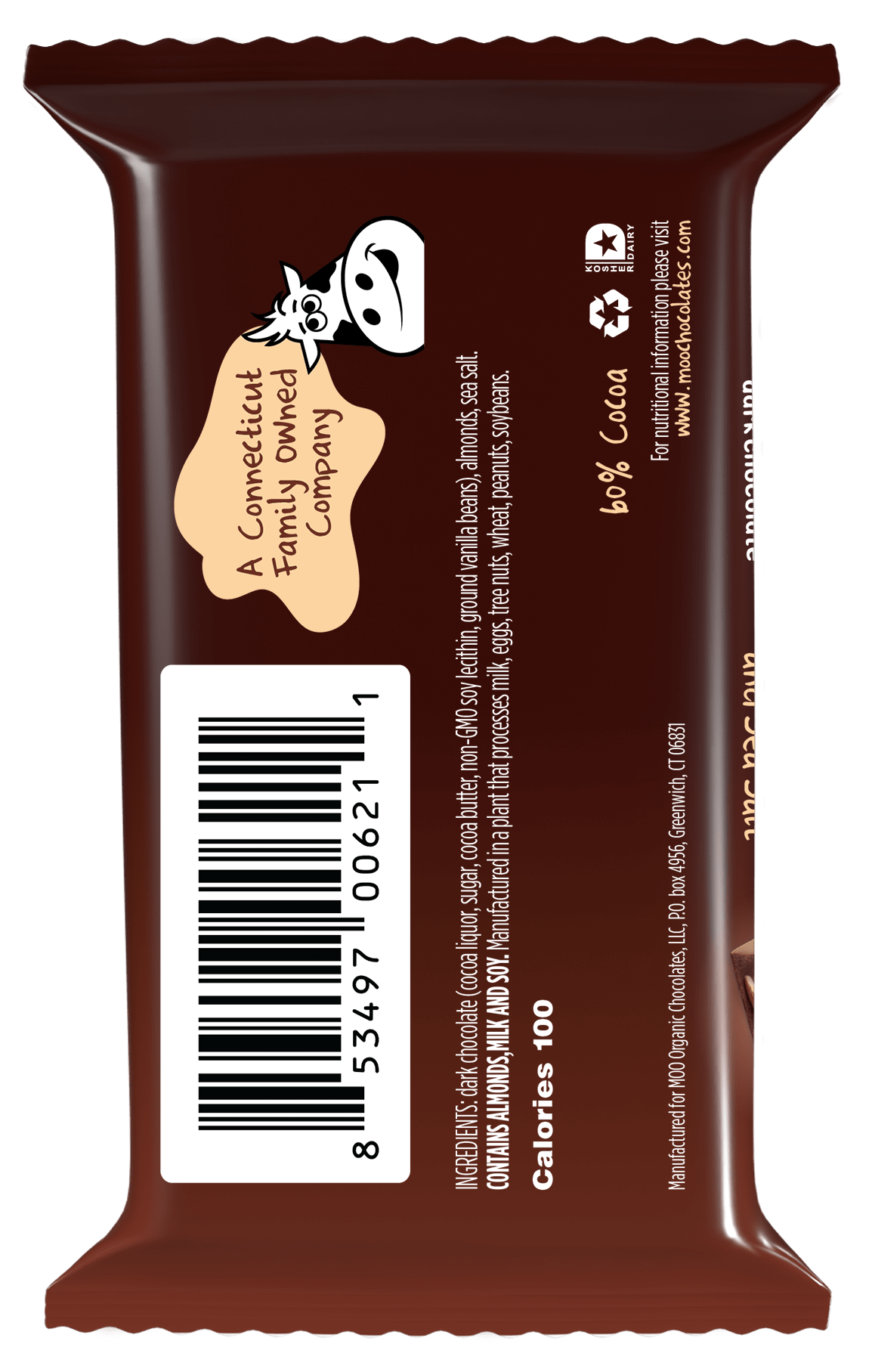 Natural Roasted Almond Dark Chocolate Mini Bars, 0.7 oz 030