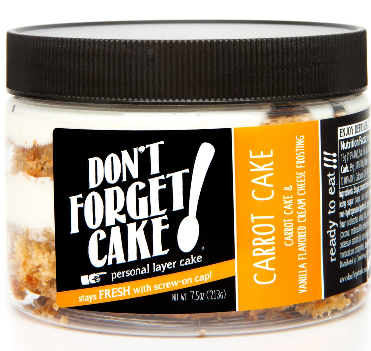 Don't Forget Cake Don't Forget Cake! Multi Serve Cake Jar - Carrot Cake