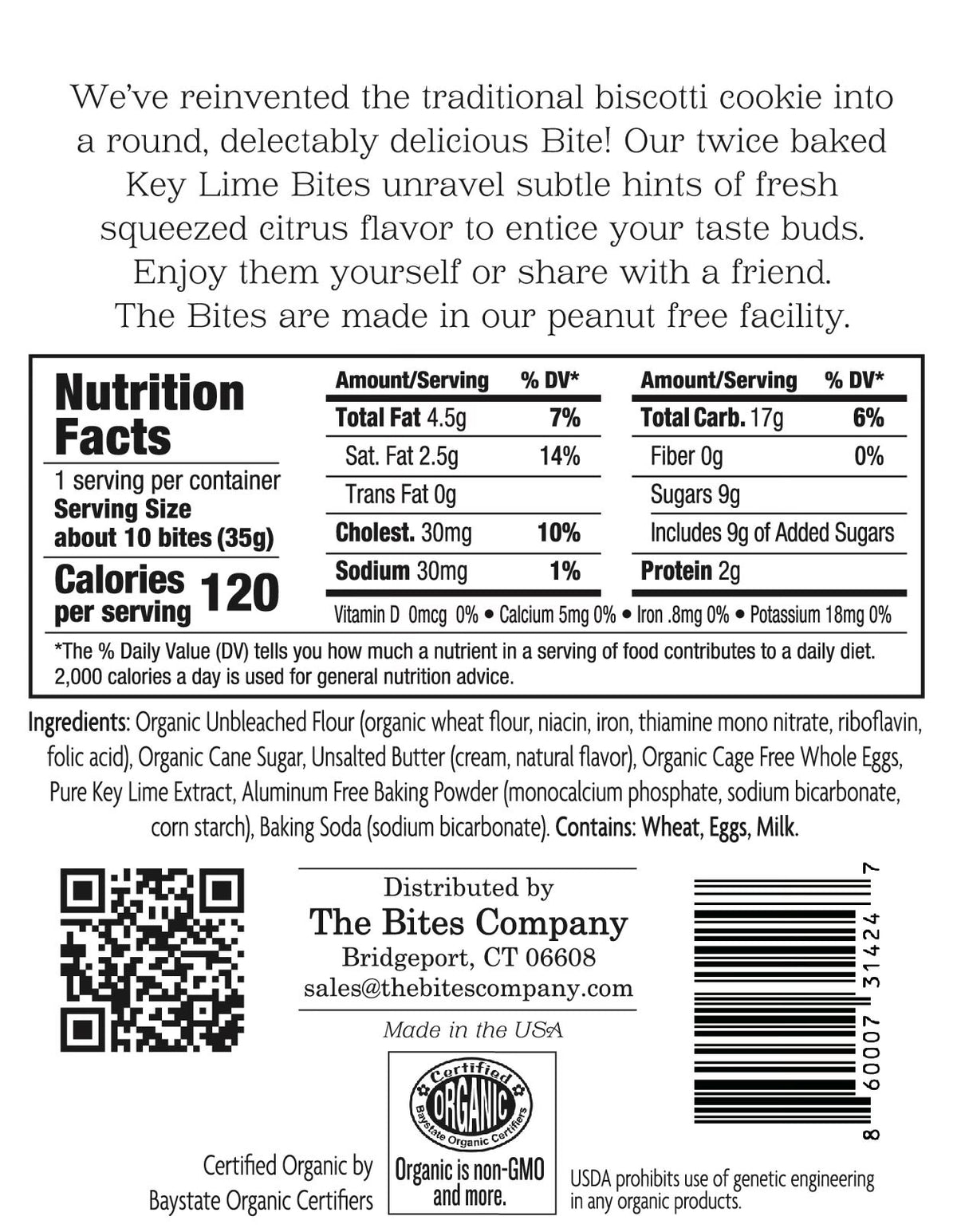 The Bites Company Key Lime Biscotti Bites 4247