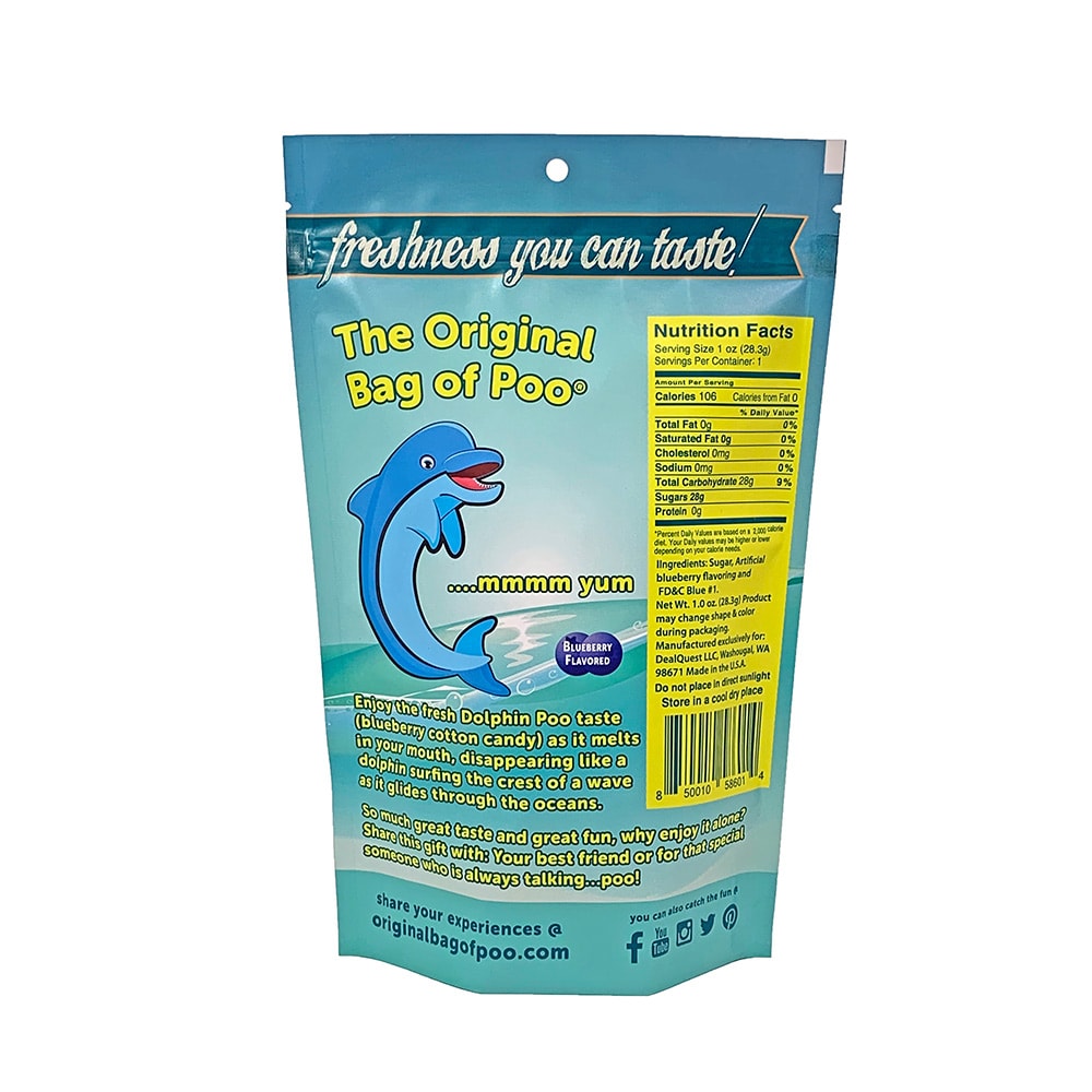 The Original Bag of Poo - Dolphin Cotton Candy 12001-CS