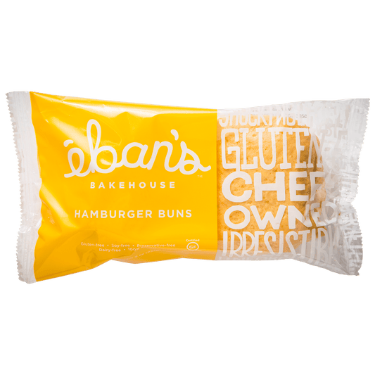 Eban's Bakehouse Gluten Free Artisan Hamburger Buns individually wrapped 2 pack