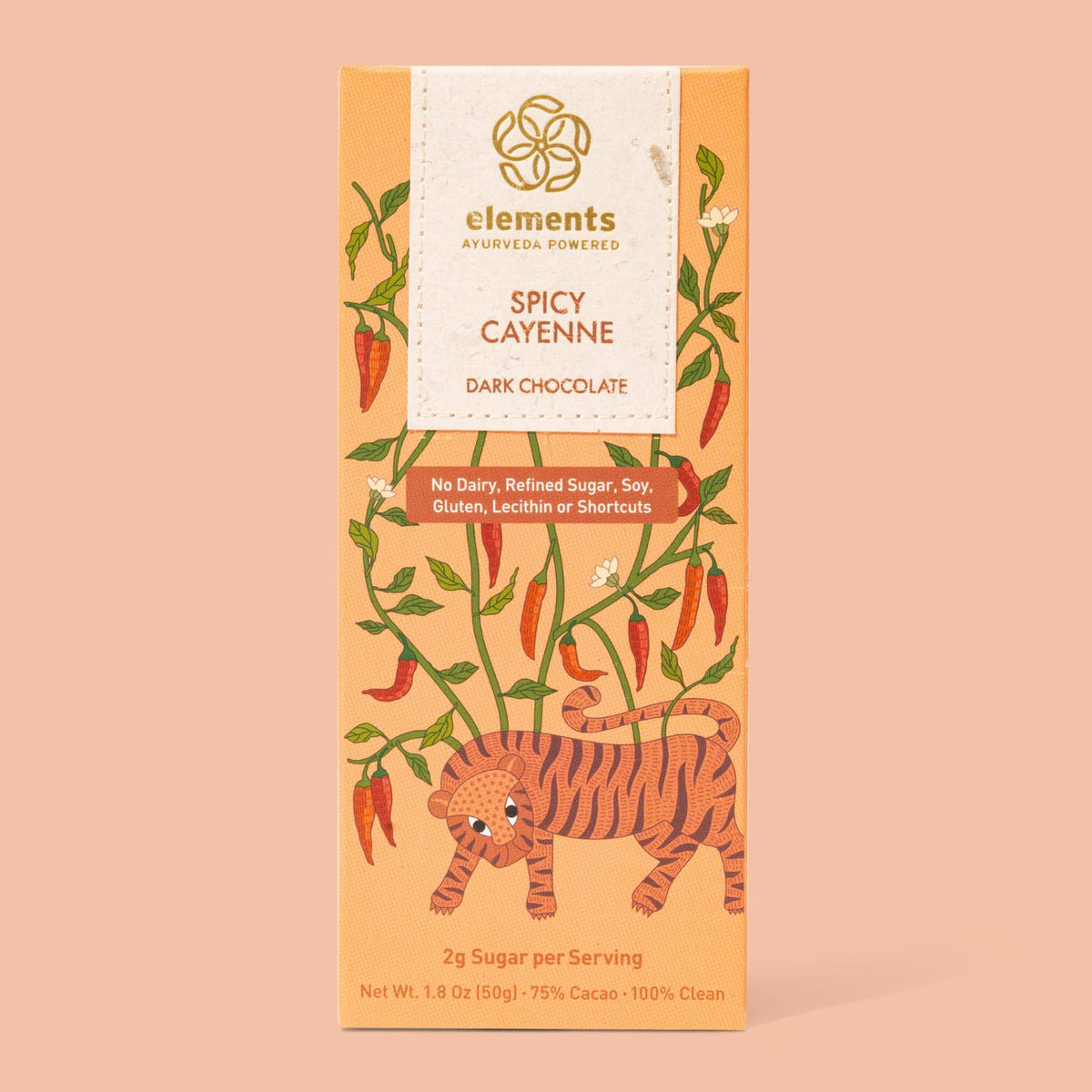 Elements Truffles Bars - Spicy Cayenne 75% Dark Chocolate