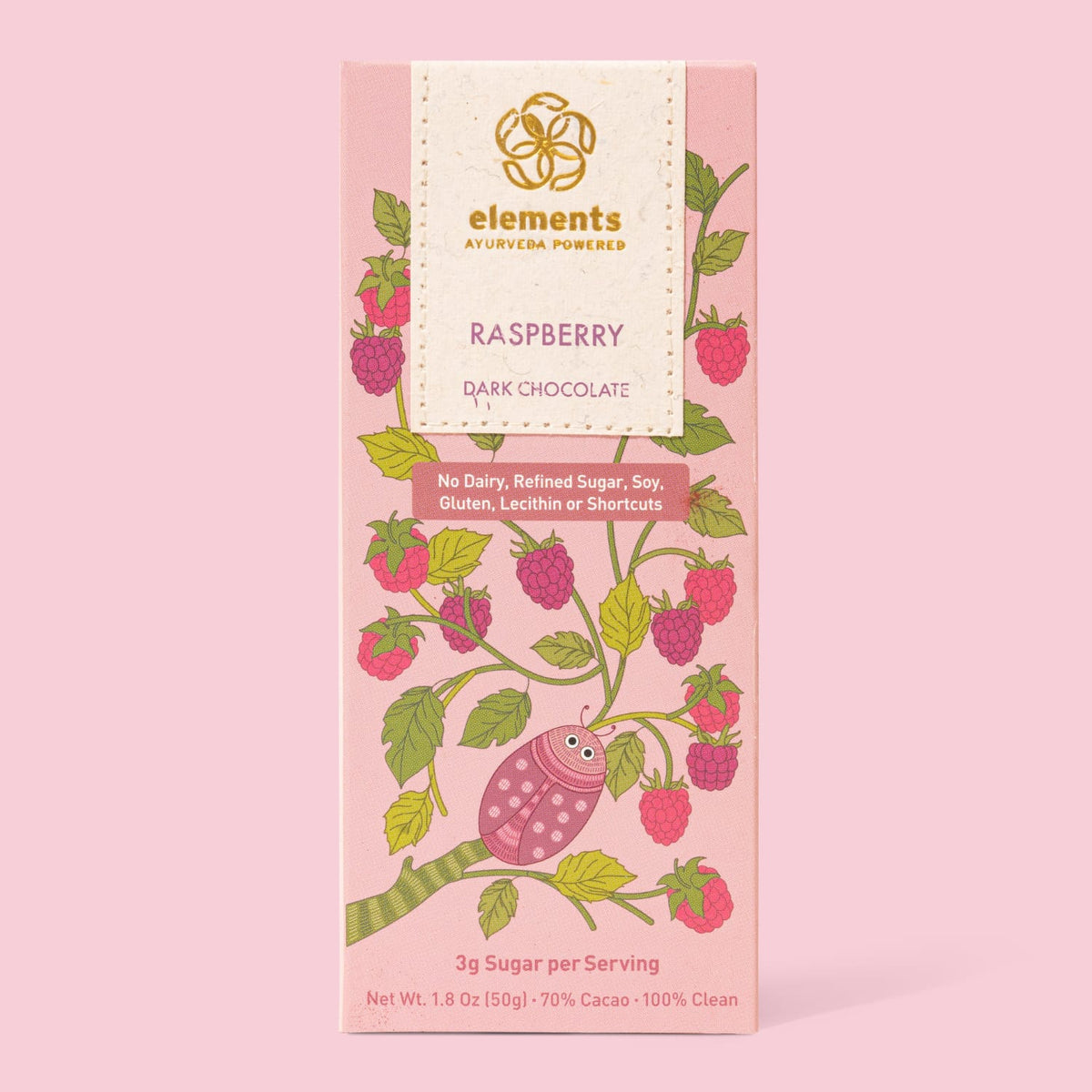 Elements Truffles Bars - Raspberry 70% Dark Chocolate