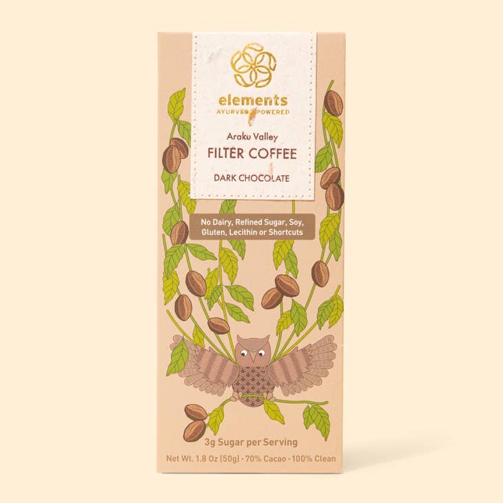Elements Truffles Bars - Filter Coffee70% Dark Chocolate