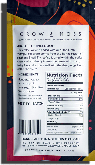 Brazilian Santos Coffee 67% Chocolate Bar