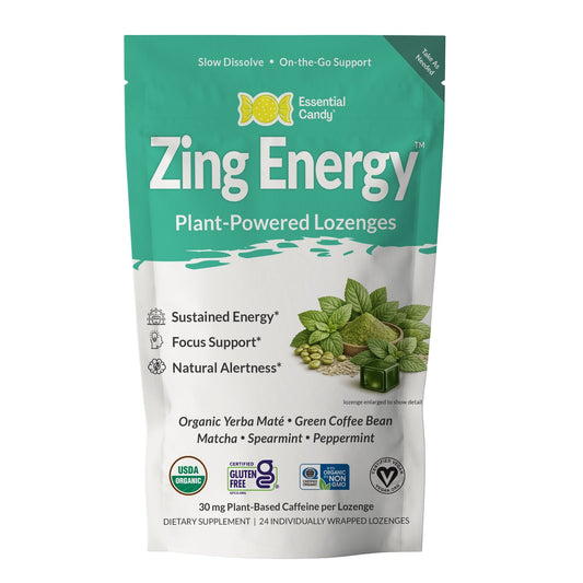 Essential Candy Zing Energy Organic Botanical Lozenges – Energy, Focus, Mental Clarity