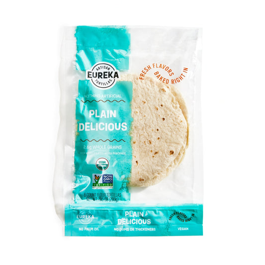 Eureka Tortilla Flour Tortillas (6 inch, 8 Count) - Plain Delicious