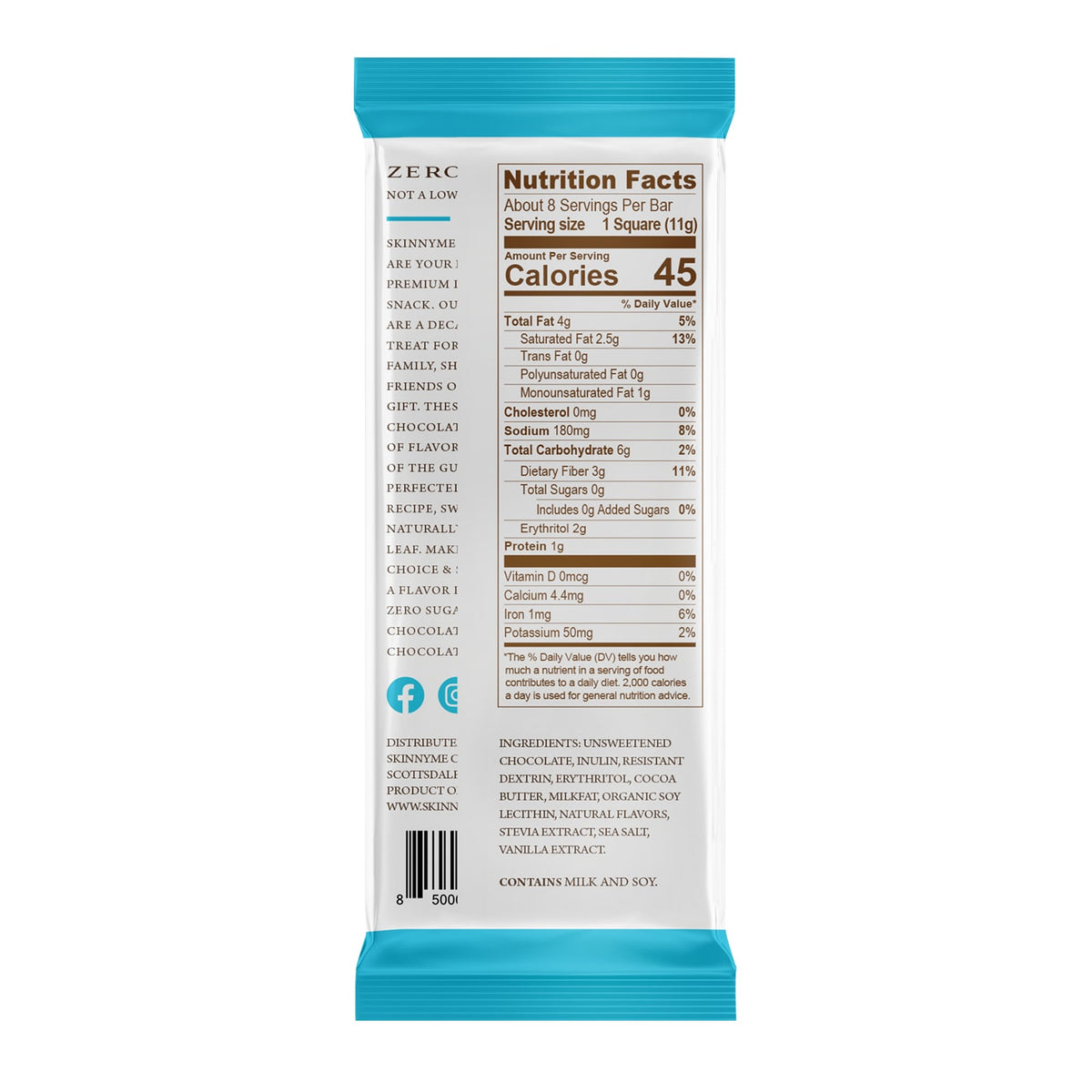 SkinnyMe Exotic Sea Salt Dark Bar 2-59886